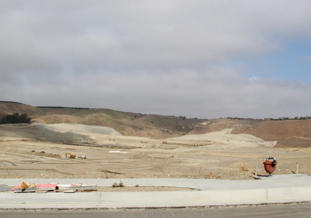 graded dirt, hillsides, new home construction