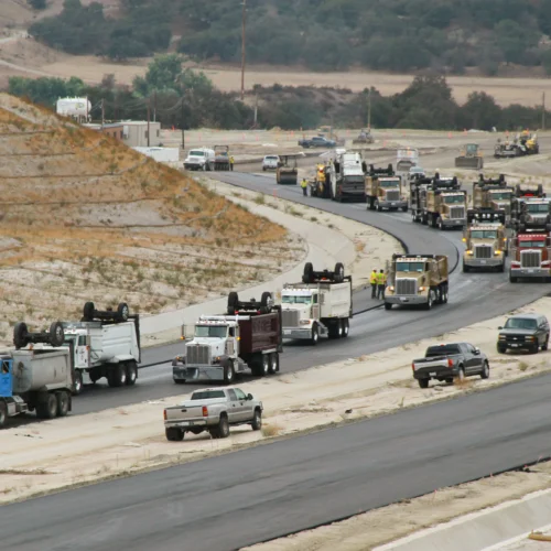 heavy trucks infrastructure new paved roads