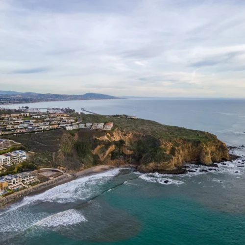 Aerial view of Californian coastal development