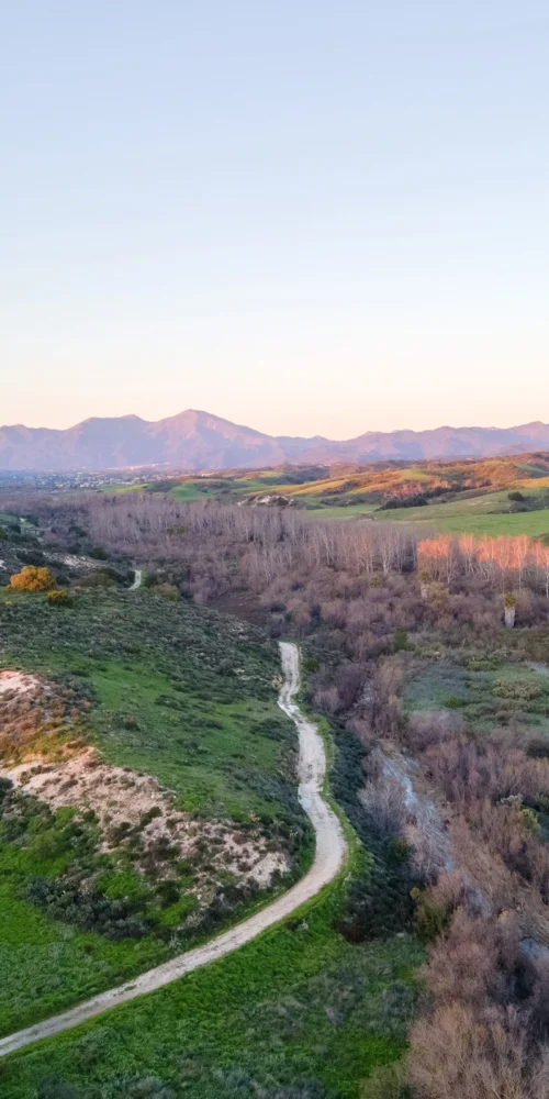 aerial photo of southern californian canyon landscape