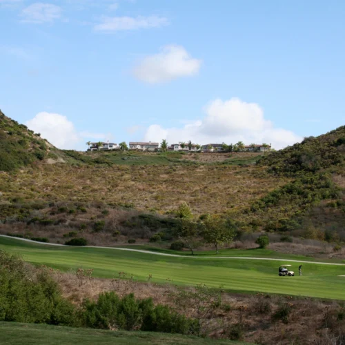 golf course in rolling southern californian hills