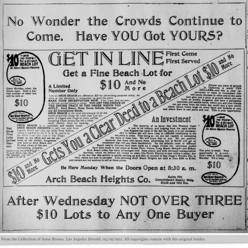 historic coastal california laguna beach real estate ad 1911